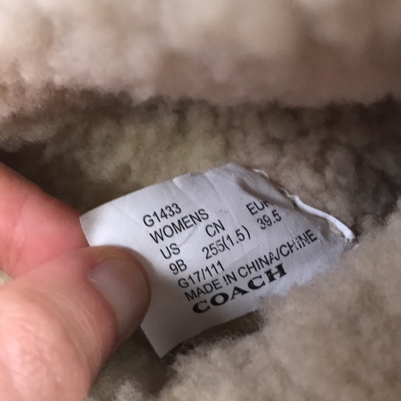 Coach Fold Down Sherling Boots - Picture 15 of 15